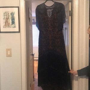 Tadashi shoji fringe dress